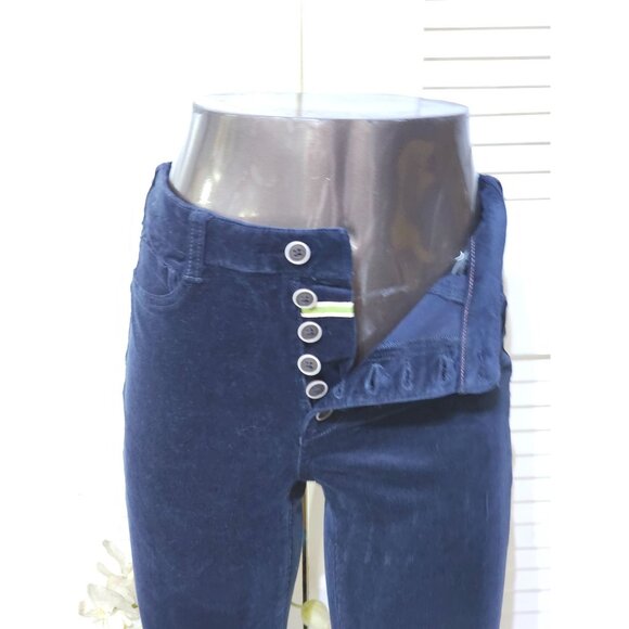 Anthropologie Pilcro Womens Navy Blue High-Rise Corduroy Velvet Pants Sz 30 2598 - Picture 10 of 14